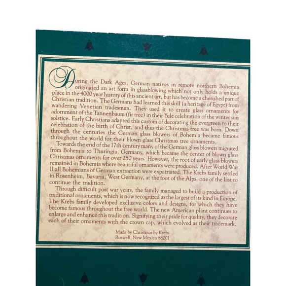 Glass Christmas Ornaments Bell Shape Set Of 4 Gold Accents Vintage Style Boxed - Picture 6 of 12